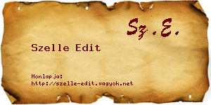 Szelle Edit névjegykártya